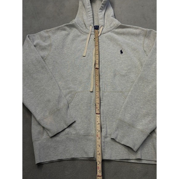 Polo Ralph Lauren Gray Full Zip Hoodie Sweatshirt Mens Size M Pony Logo - Picture 3 of 12